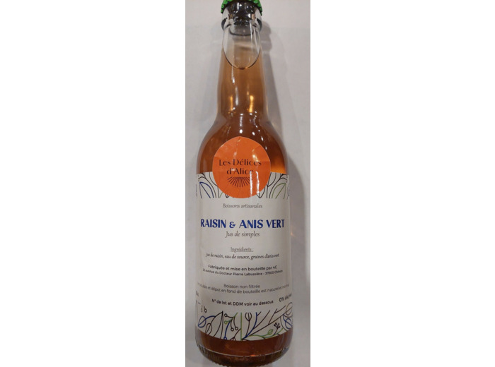 Jus de fruits Raisin et Anis Vert
