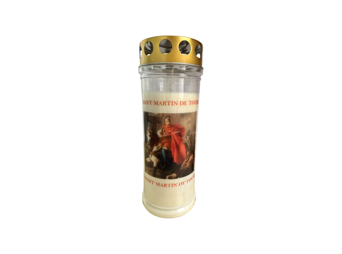 Bougie Funéraire 160 Heures Saint Martin de Tours avec Prière