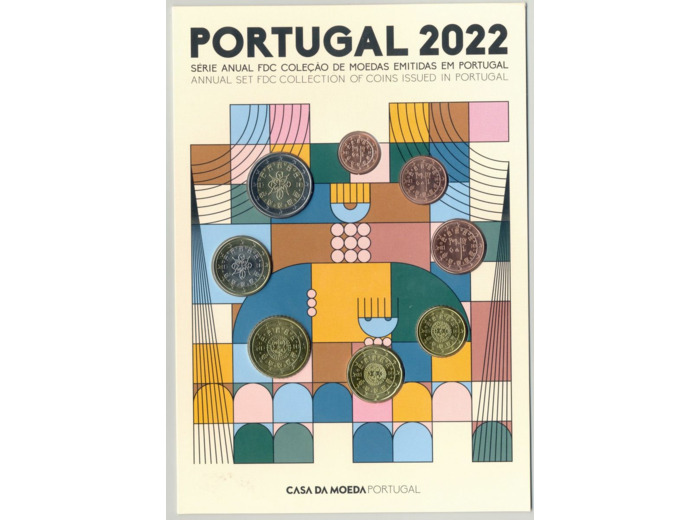 PORTUGAL 2022 SERIE 8 MONNAIES FDC
