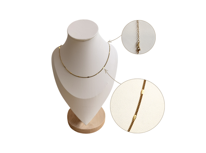 Collier en Acier inoxydable Doré 50cm - maille 1.5mm