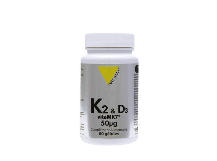 Vitamines K2 et D3-vitaMK7-50µg-60 gélules-Vit'all+