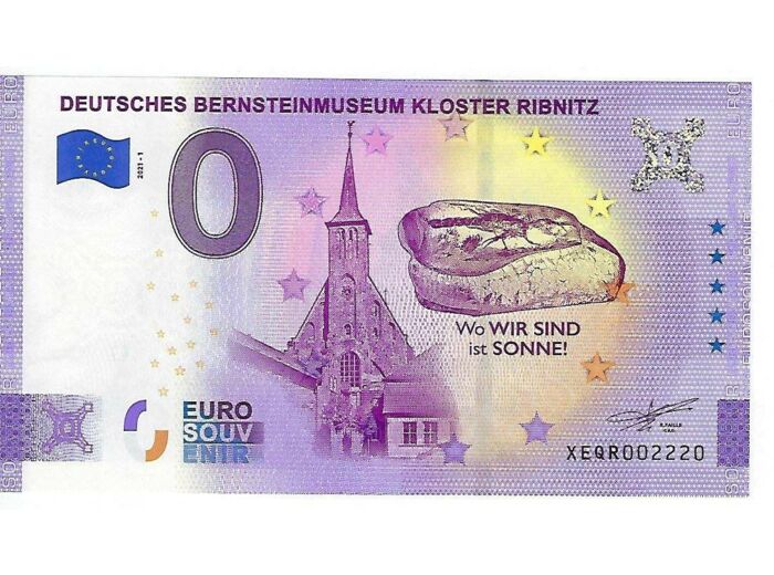 ALLEMAGNE 2021-1 BERNSTEINMUSEUM KLOSTER RIBNITZ (ANNIVERSAIRE) BILLET 0 EURO