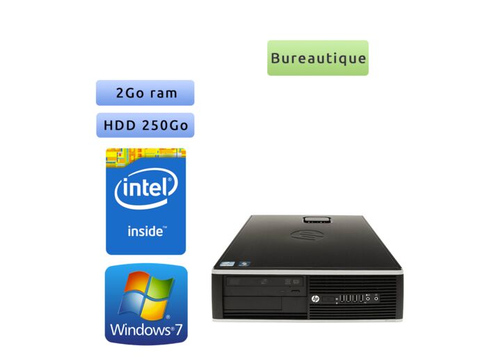 Hp 8200 Elite SFF - Windows 7 - G630 2GB 250GB - PC Tour Bureautique Ordinateur