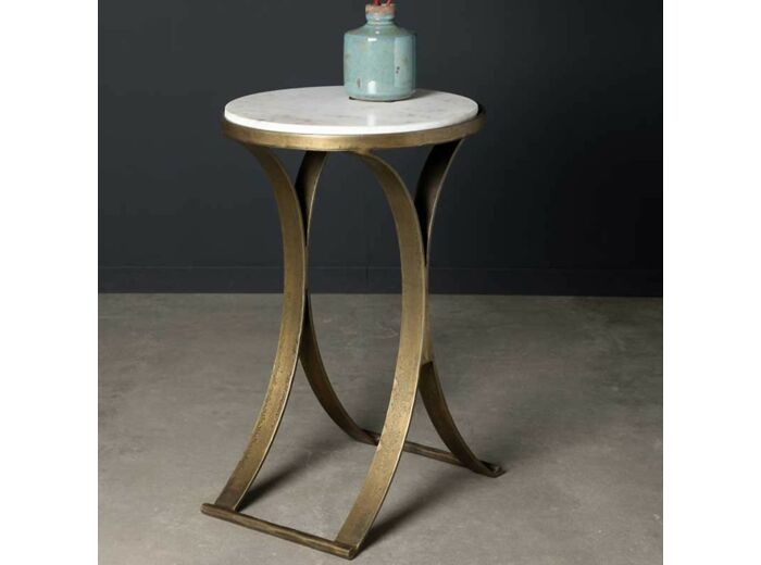 Table d'appoint marbre Larissa 57x38cm