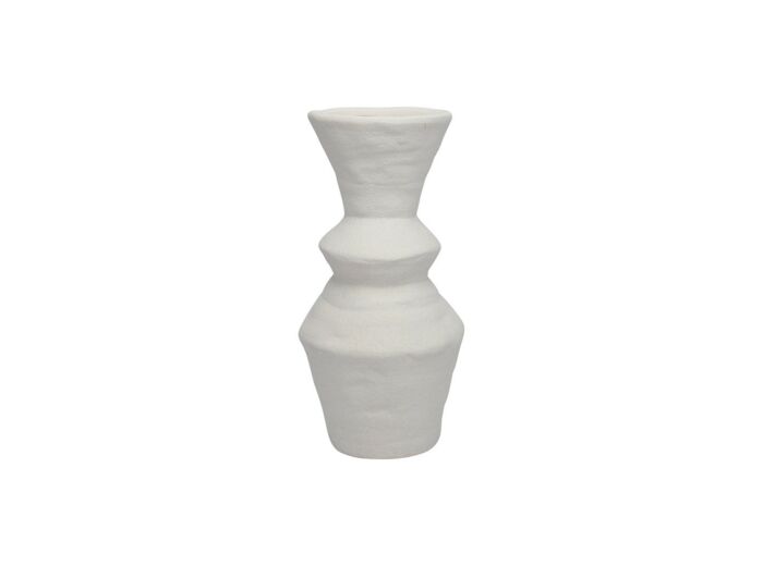 Vase Éclectic blanc texturé D12,3 H24,5cm OPJET