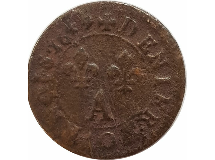 LOUIS XIV (1643-1715) DENIER TOURNOIS 1649 A (Paris) TB+ N2