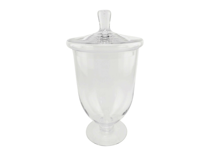 Coupe couvercle Eloise verre transparent 21x38x21cm