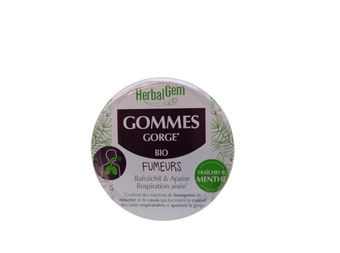 Gommes gorge bio pour fumeurs-45g-Herbalgem