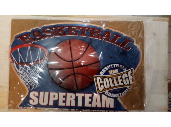 Plaque métal - BasketBall Super Team.