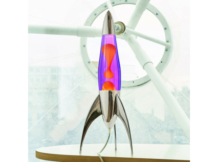 Lampe à lave fusée Telstar Rocket Argent