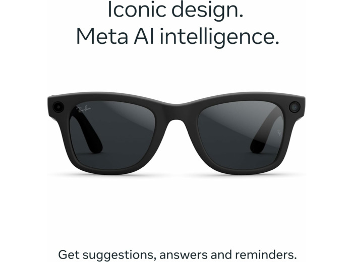 RAY-BAN Meta Gen 2 Wayfarer - Lunettes Connectées IA - Noir Mat Monture Noire Mate, Verre Polar Gradient Graphite Taille unique
