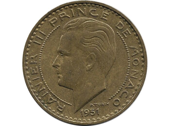 MONACO 20 FRANCS 1951 TTB+