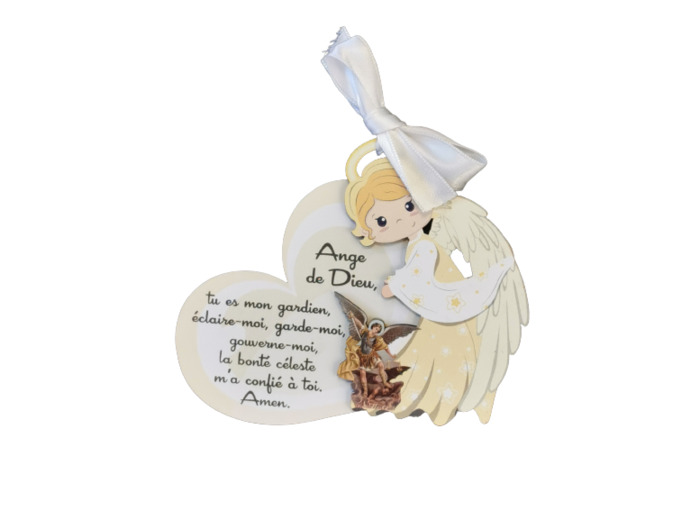 Plaque enfant en Bois 13x10cm - St Michel