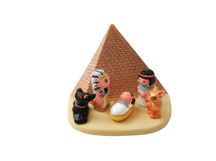 CRECHE en céramique BLOC 8x7cm- EGYPTE ANTIQUE