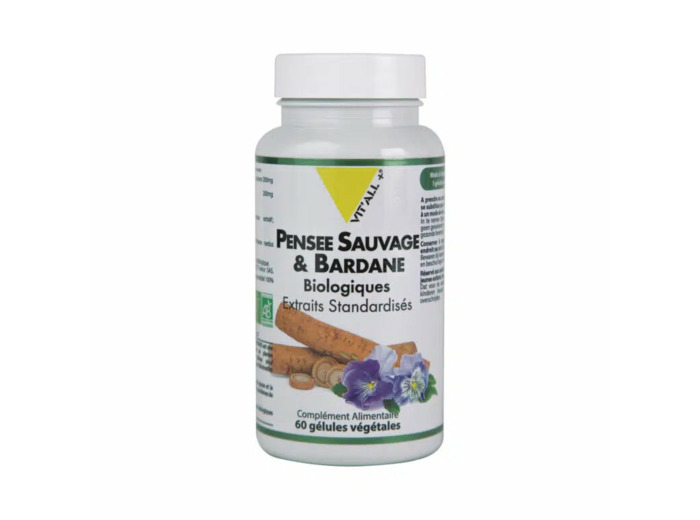 Pensée sauvage et Bardane Bio-60 gélules-Vit'All+