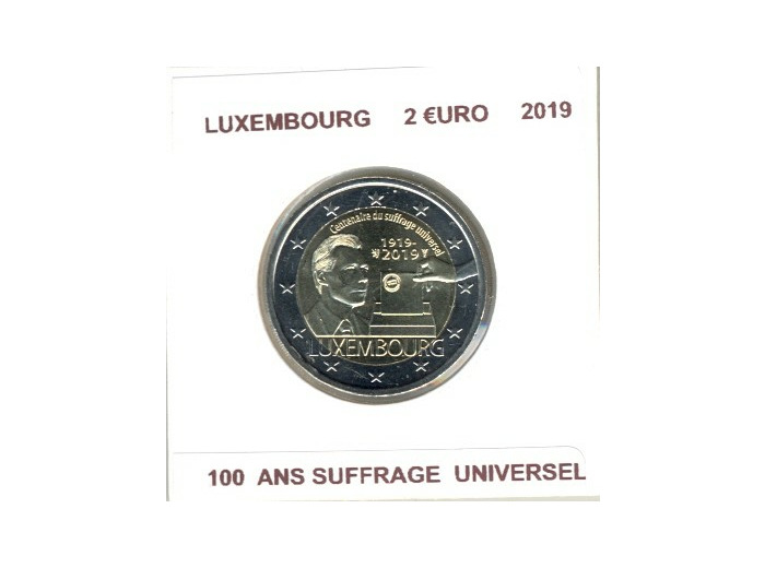 LUXEMBOURG 2019 2 EURO Commemorative 100 ANS SUFFRAGE UNIVERSEL SUP