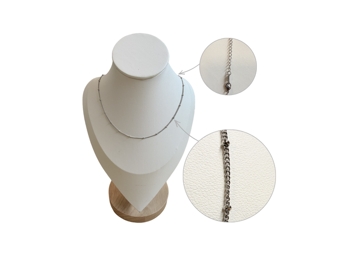 Collier en Acier inoxydable 50cm - maille 1.5mm