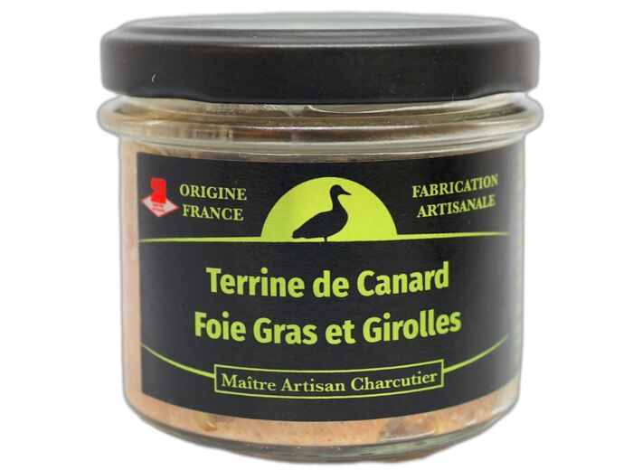 Terrine de canard foie gras et girolles