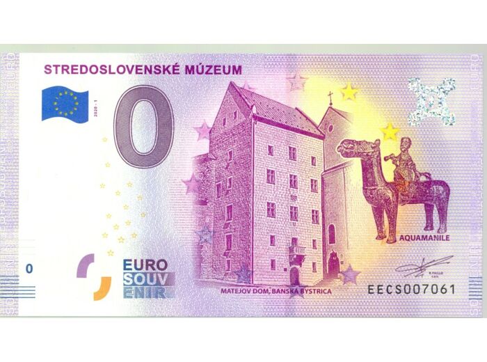 SLOVAQUIE 2020-1 STREDOSLOVENSKE MUZEUM BILLET SOUVENIR 0 EURO TOURISTIQUE  NEUF