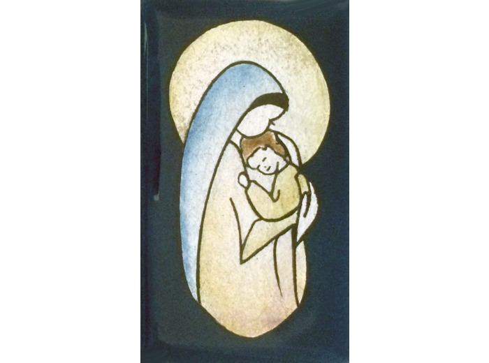 Vierge de la Bonté sans fleur 9,5X5,5cm - EMAUX DU LIBAN