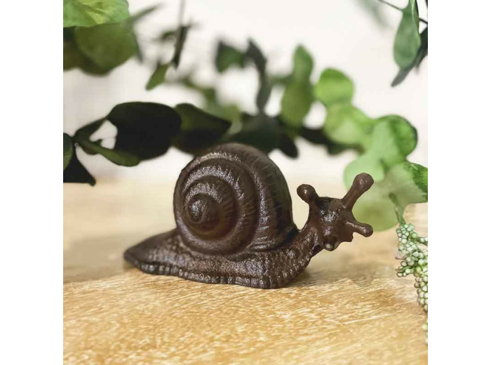 Escargot fonte marron 8x6x16cm