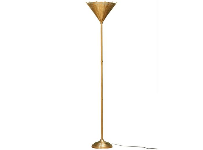 Lampadaire métal doré Osiris 28x150cm