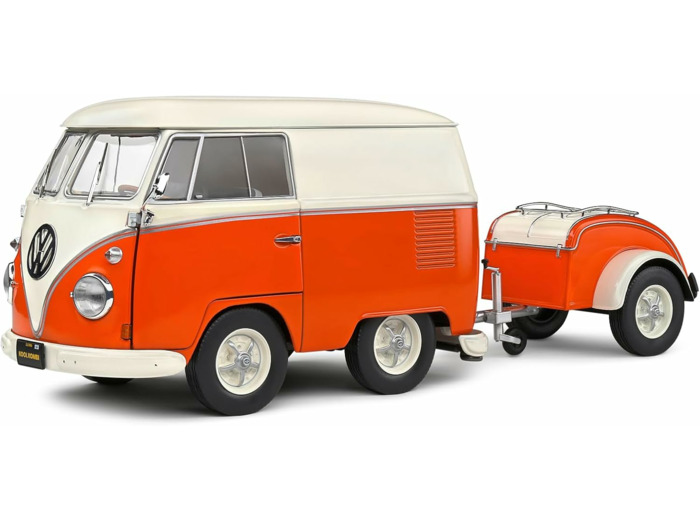 SOLIDO 1:18 Kool Kombi Orange & White 1950