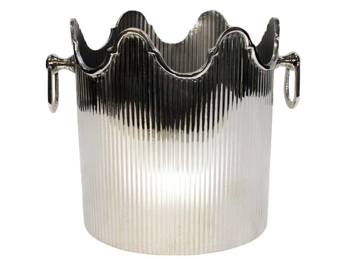 Seau à champagne argenté  24x15x21cm