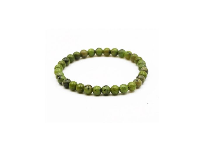 Bracelet en jade néphrite 6 mm