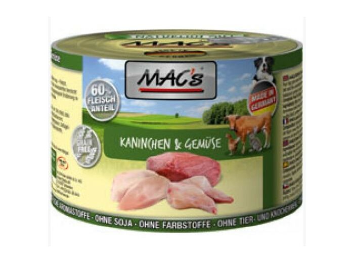 MAC'S humide pour chien, au lapin & légumes - 200g