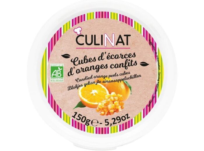 Orange confite cube d ecorce 150g Culinat