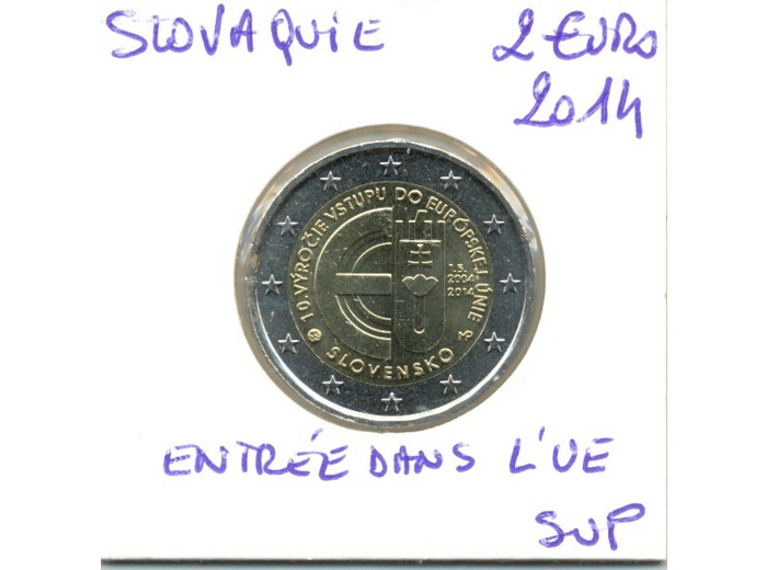 SLOVAQUIE 2014 2 EURO ENTREE DANS L UNION EUROPEEN  SUP-