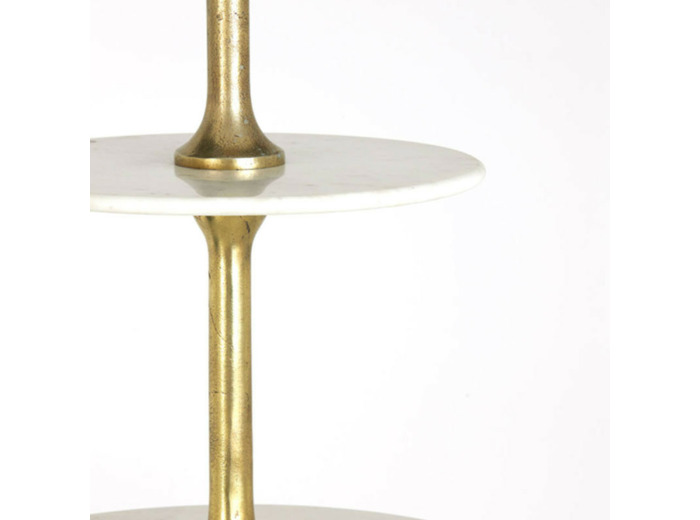 Etagère marbre blanc 5 étages 79x79x175cm