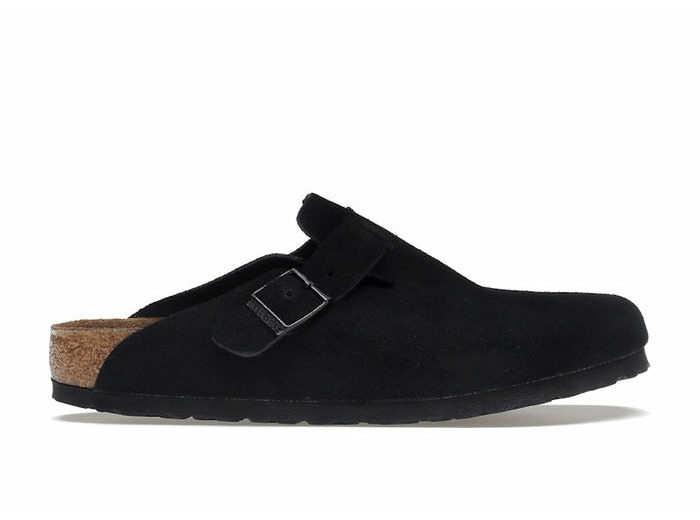 Birkenstock Boston Soft Footbed Suede Black