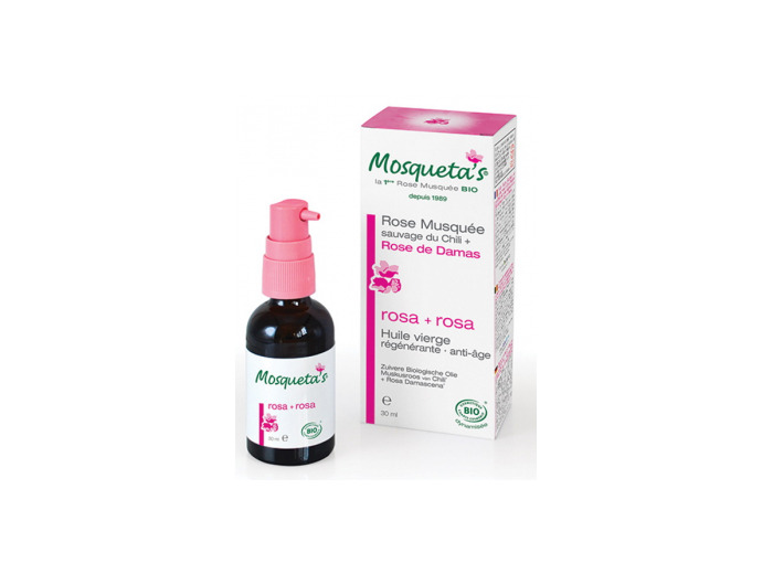 Huile de rose musquée du Chili + Rose de Damas anti age réparatrice 30ml