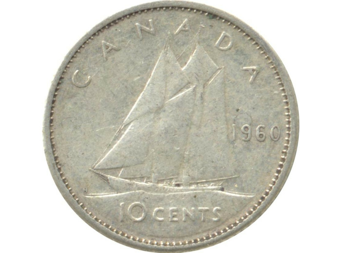 CANADA 10 CENTS 1960 TTB