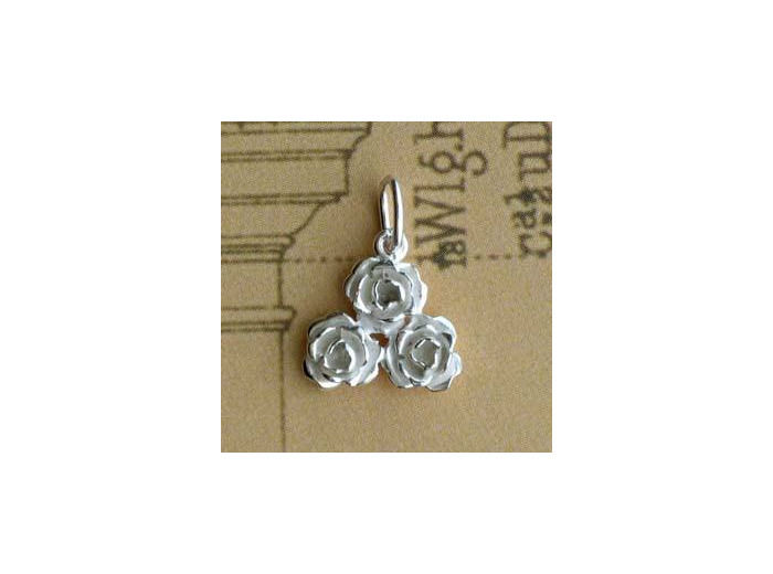 Pendentif 3 roses en argent