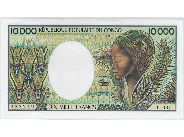 CONGO REPUBLIQUE 10000 FRANCS 1983 C.001 NEUF