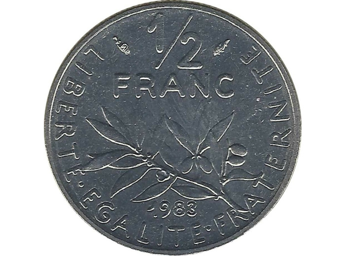 FRANCE 1/2 FRANC ROTY 1983 FDC