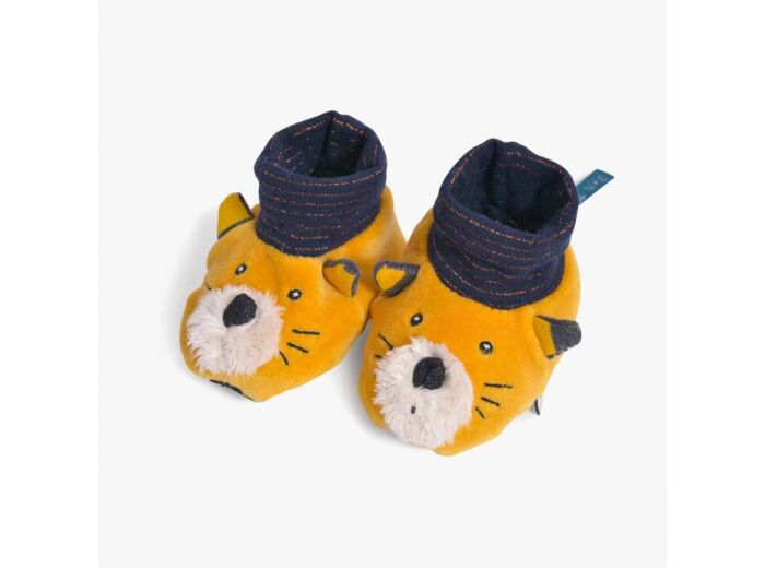 Chaussons chat jaune Moulin Roty