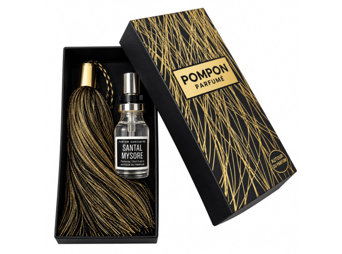 Pompon parfumé Santal Mysore décoratif & rechargeable – Autour du Parfum – Fabrication française
