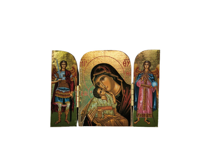 Triptyque doré 10*7,5cm - THEMES DIVERS