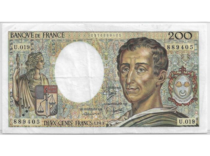 FRANCE 200 Francs MONTESQUIEU 1983 U.019 TTB