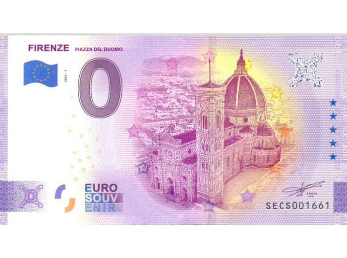 ITALIE 2020-1 FIRENZE VERSION ANNIVERSAIRE BILLET SOUVENIR 0 EURO