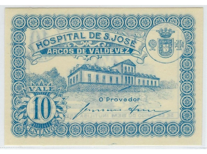 PORTUGAL 10 CENTAVOS HOSPITAL DE S. JOSE 1920 SPL