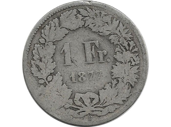 SUISSE 1 FRANC 1877 B TB N1