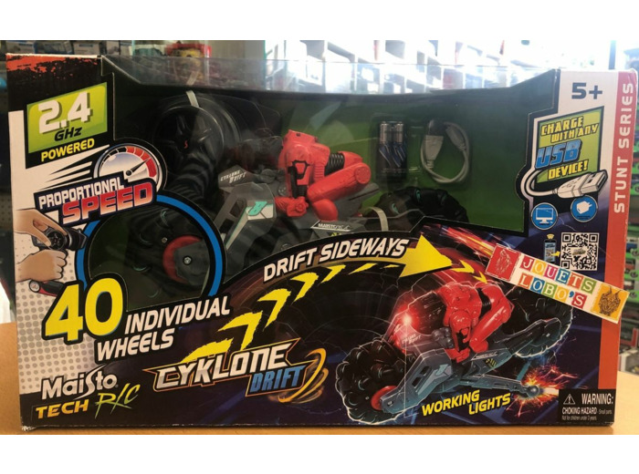 MOTO RADIO COMMANDE DERAPANTE CYKLONE DRIFT DE CHEZ MAISTO BOITE NEUVE