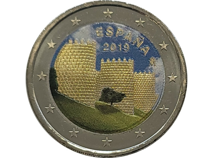 ESPAGNE 2019 2 EURO COLORISEE AVILA SUP