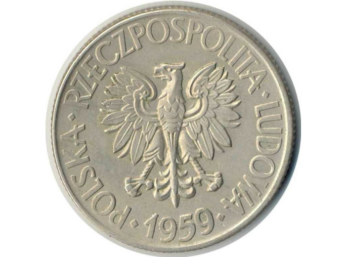POLOGNE 10 ZLOTYCH 1959 TTB