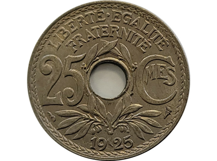 FRANCE 25 CENTIMES LINDAUER 1925 SUP (G380) n5